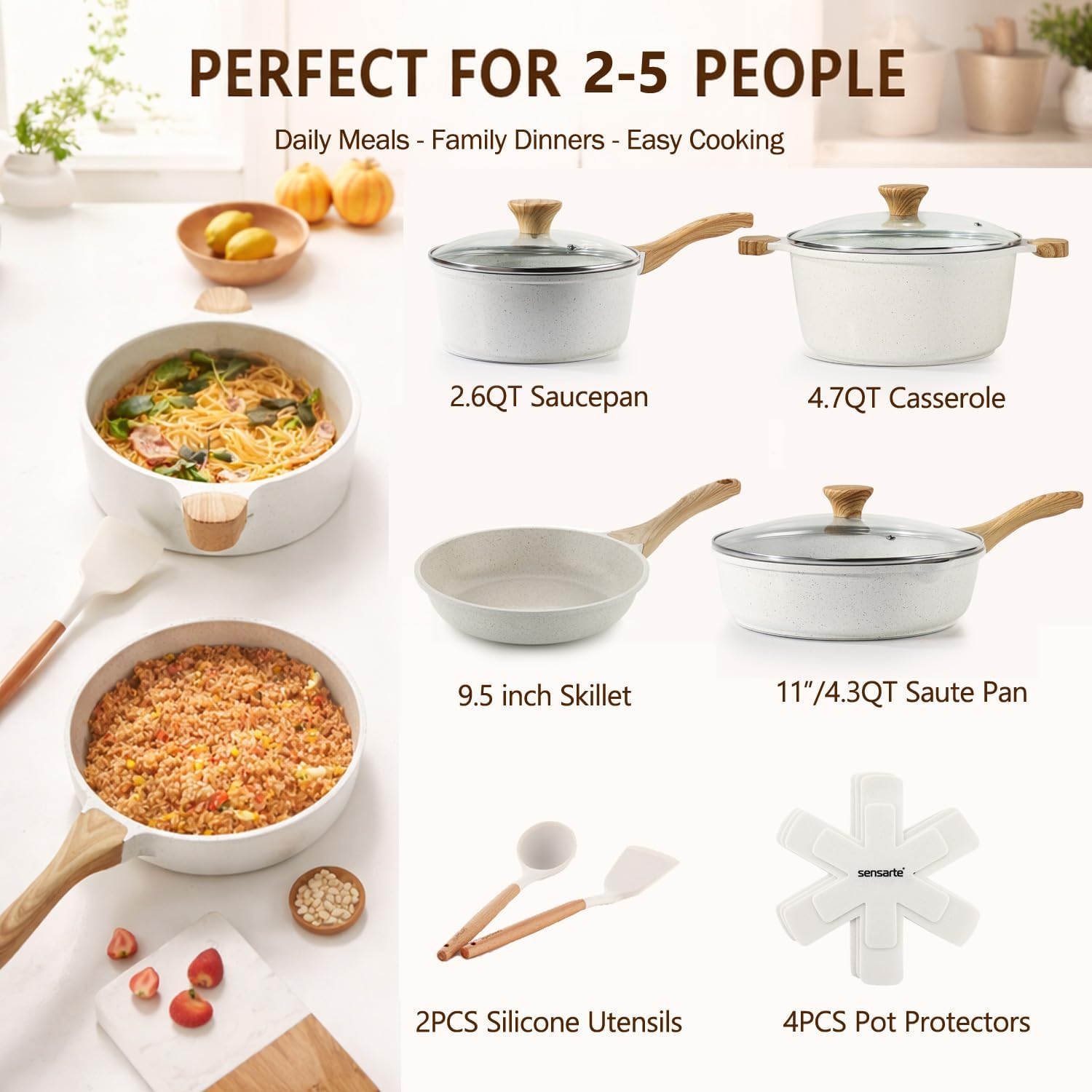 Thumbnail 1 de SENSARTE Ceramic Cookware Set 13-Piece