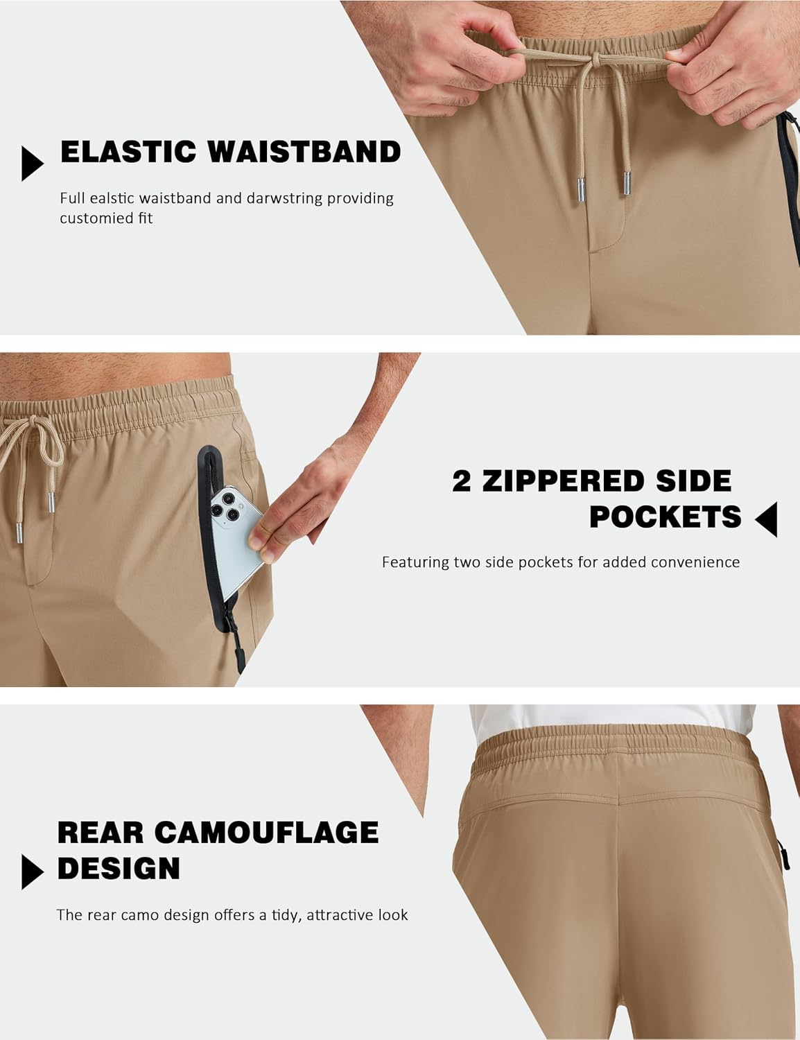 Detalle 1 de TACVASEN Men's Hiking Trousers Quick Dry