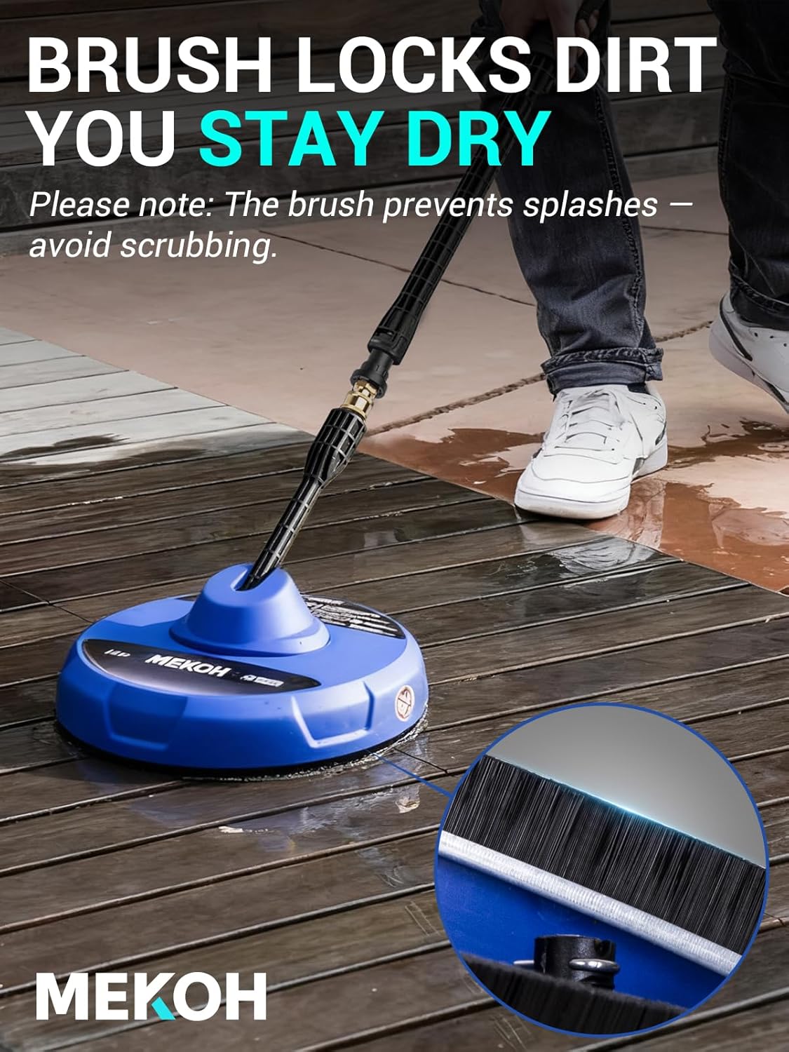 Thumbnail 3 de MEKOH Large Patio Cleaner Attachment for Karcher K2–K7 (31cm) – Rotary Surface Cleaner