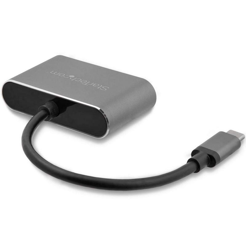 Detalle 2 de Startech Adaptador Gráfico USB-C a VGA/HDMI Gris Espacial