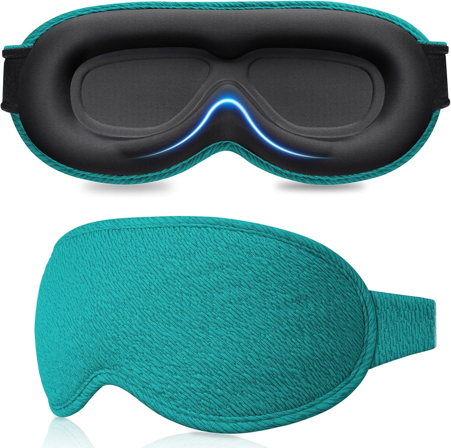 Detalle de Gritin Blackout Sleep Mask โ Ergonomic 3D Cutout ๐ด