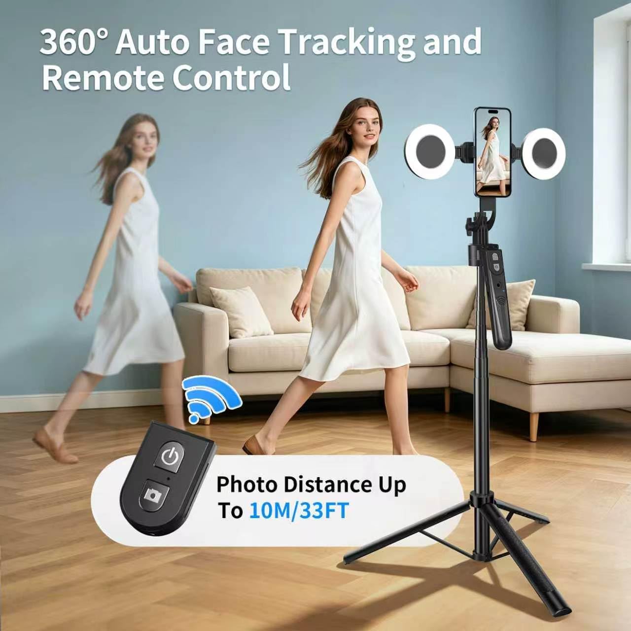 Thumbnail 1 de yAyusi 70.9in Face Tracking Tripod