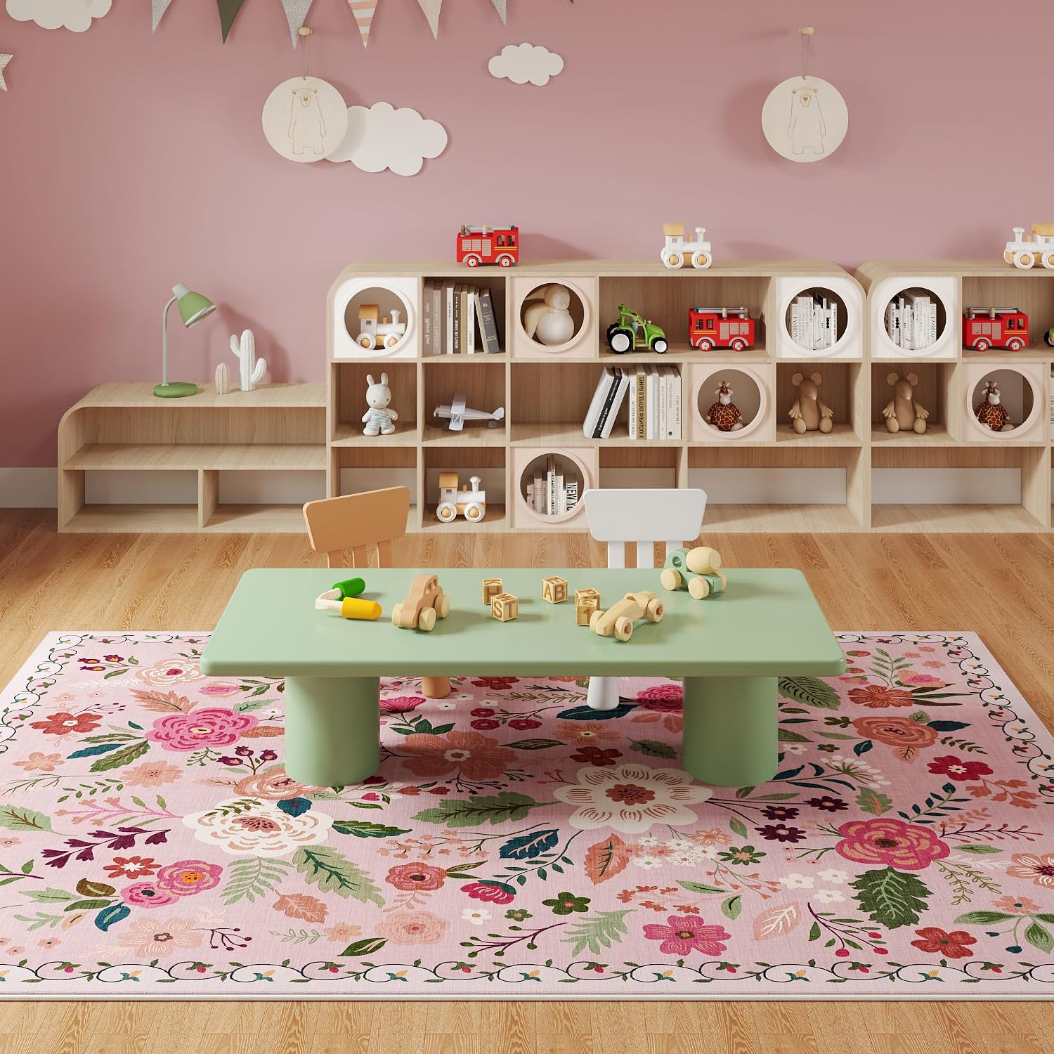 Thumbnail 6 de Rugcomf 8x10 Area Rug: Vintage Boho Style, Non-Slip, Washable for Living Room