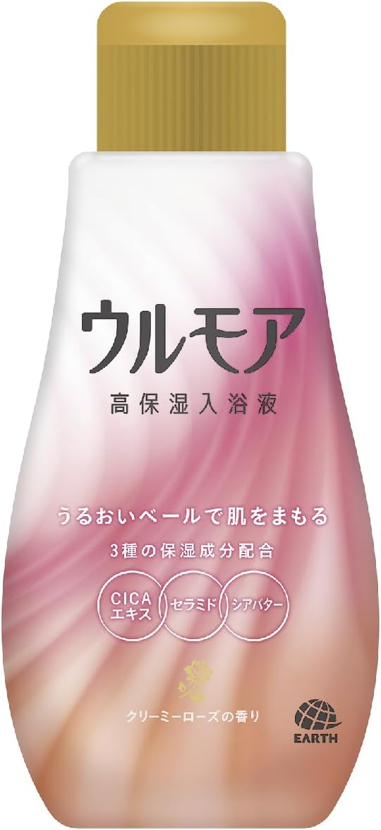 Detalle de ウルモア 高保湿入浴液 クリーミーローズ 600mL 乳白色 CICA・セラミド・シアバター配合