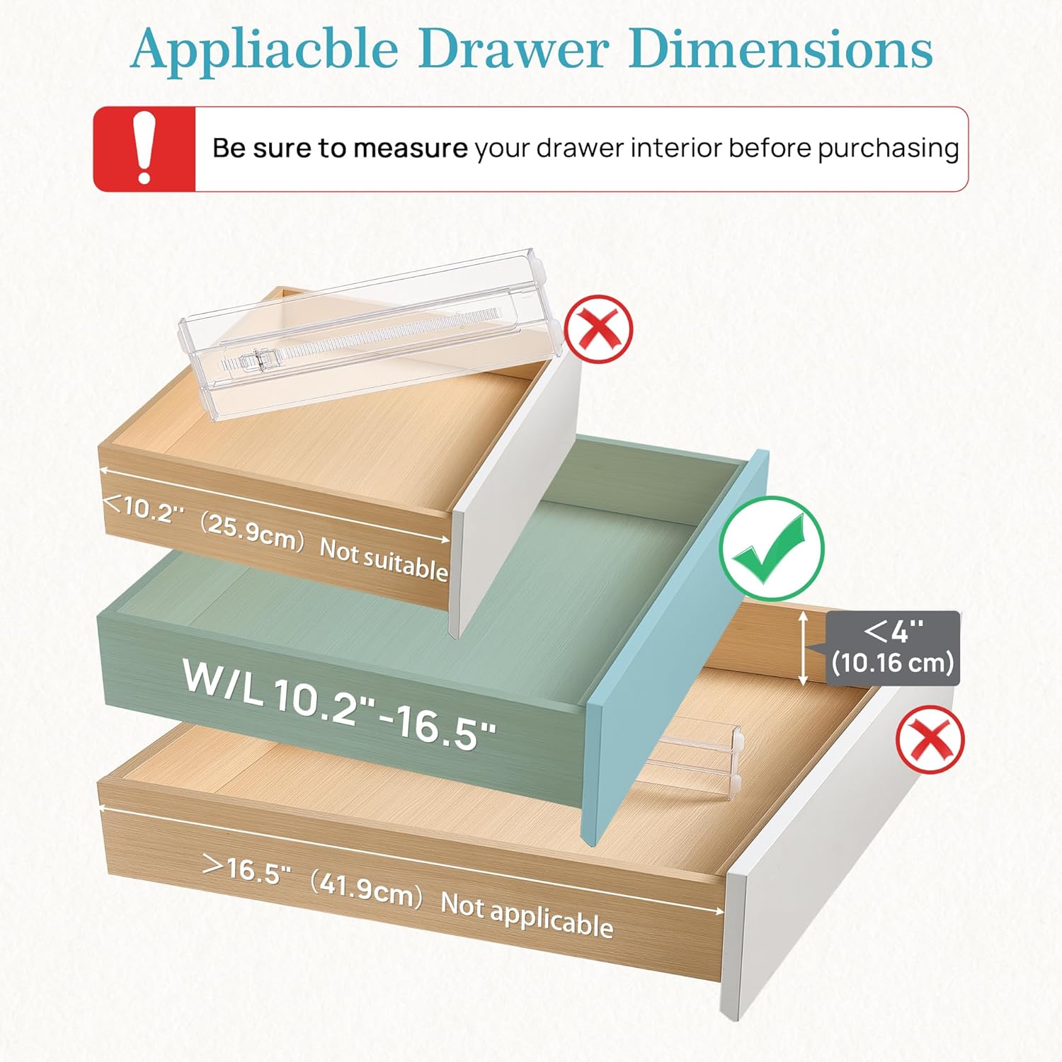 Thumbnail 1 de Vtopmart 12-Pack Drawer Dividers, 4" High ⚙