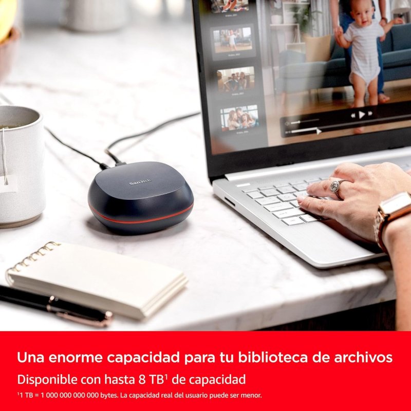 Detalle 2 de SanDisk Desk Drive SSD externo 8 TB, 1.000 MB/s