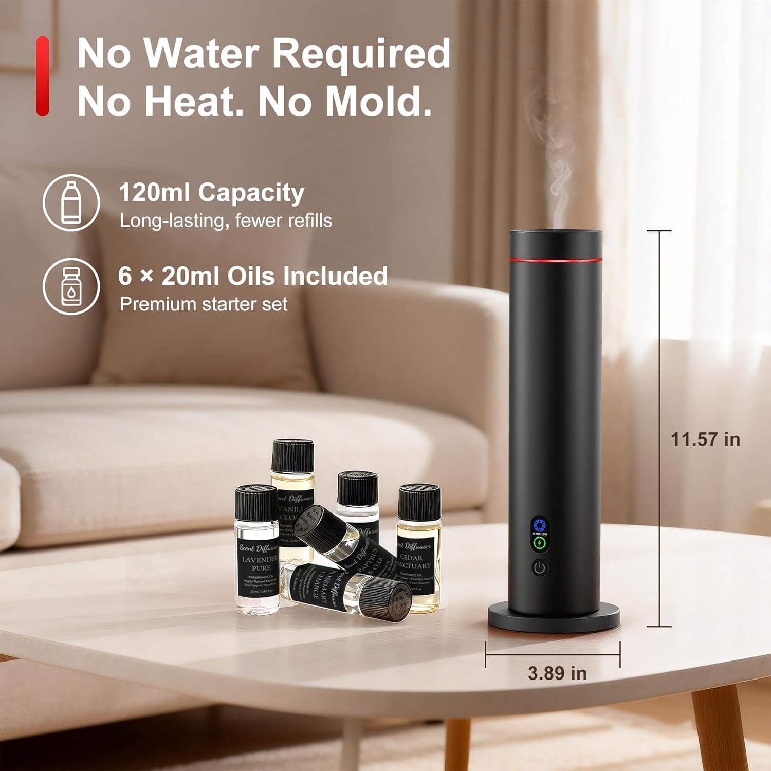 Thumbnail 5 de Maromalife Waterless Diffuser: 1000 Sq. Ft Coverage, Plug-In Essential Oil Diffuser with Remote and Mood Lights