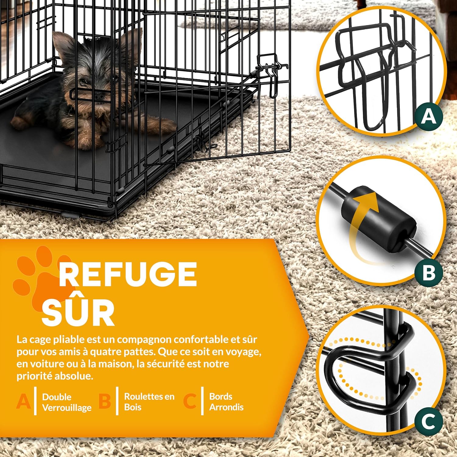 Thumbnail 2 de TRESKO Cage de Transport XXL 122 cm