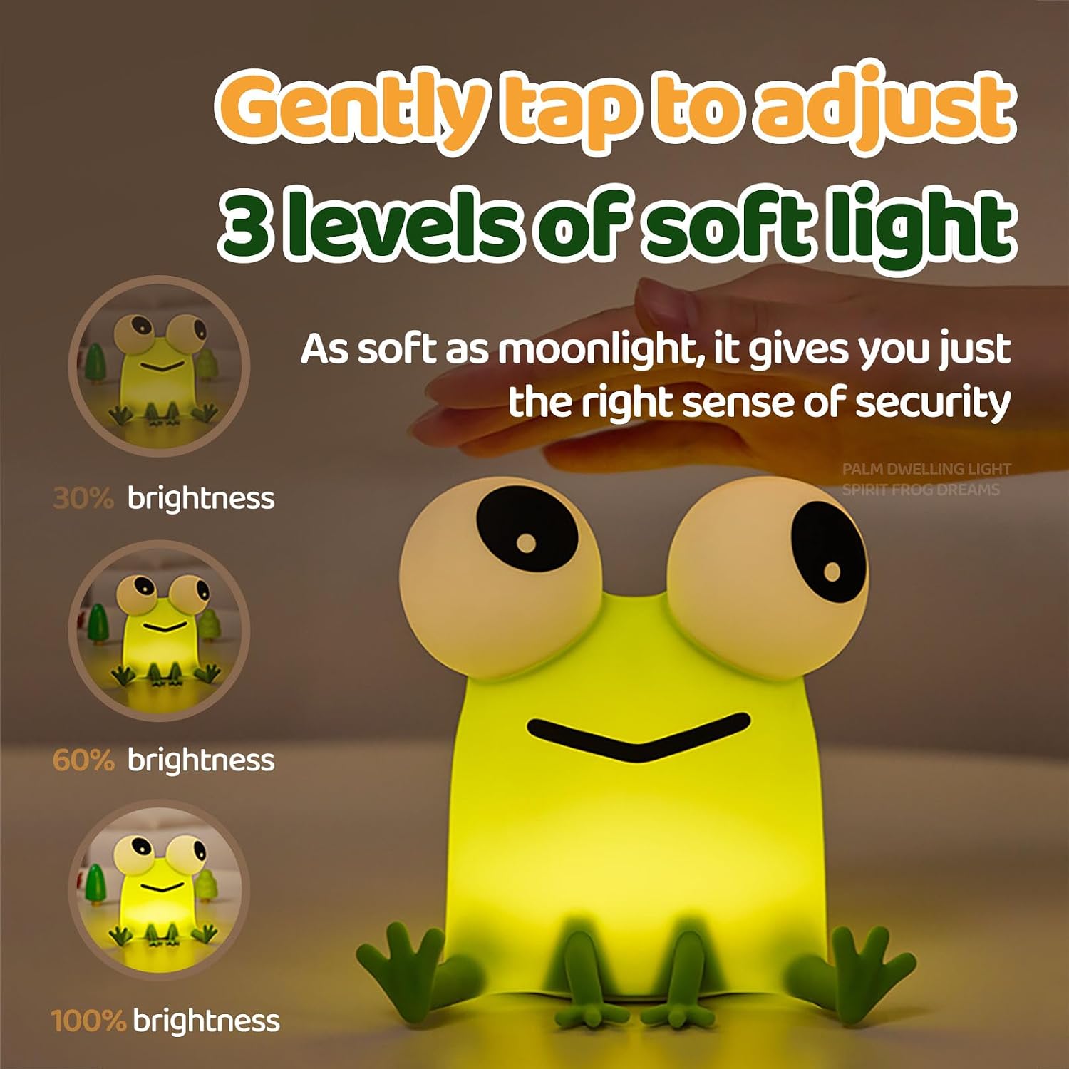 Detalle de DADYLOBO Frog Night Light 3-level dimmable lamp