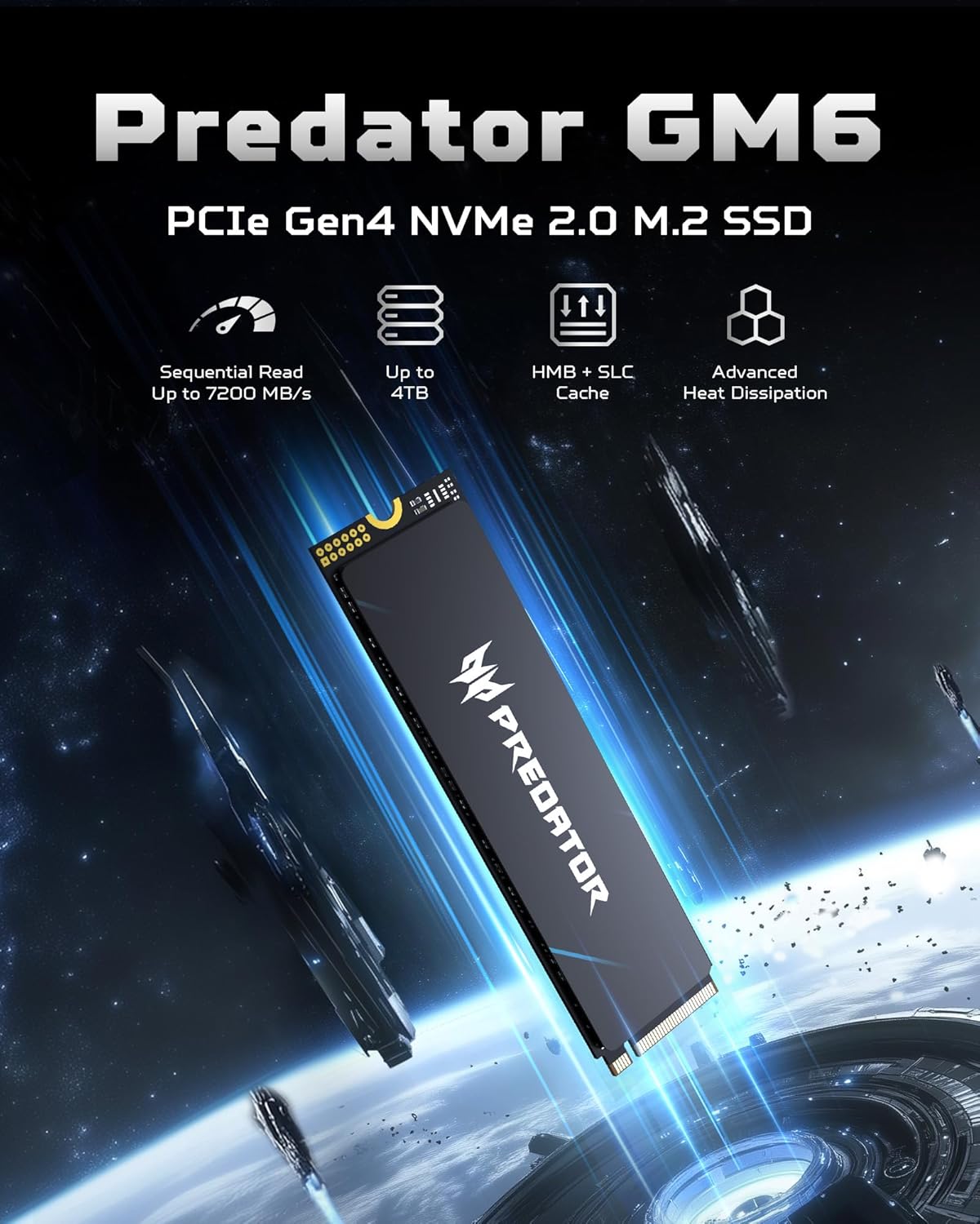 Thumbnail 1 de Acer Predator GM6 2TB M.2 2280 PCIe Gen4x4 NVMe 2.0 SSD