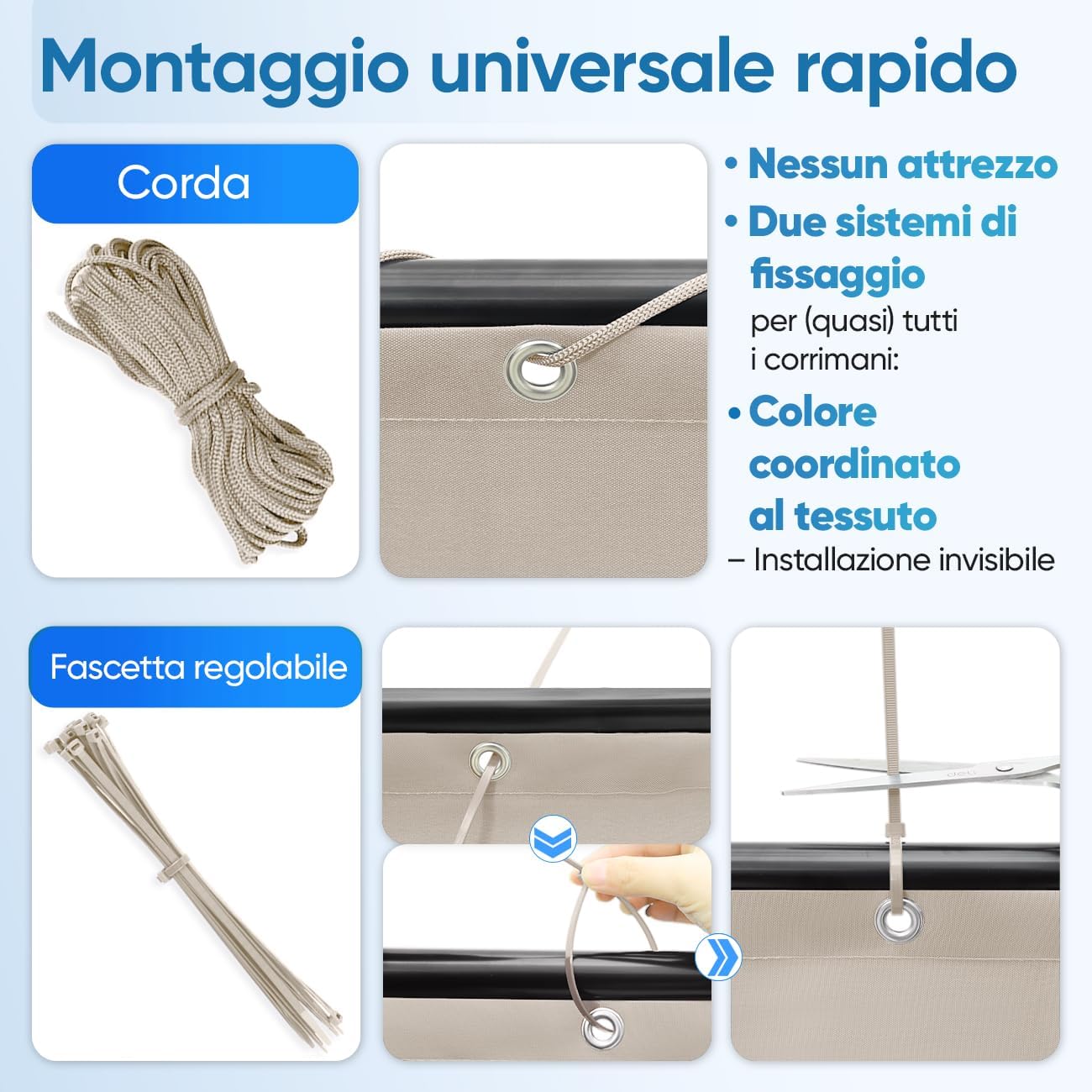 Thumbnail 3 de Sekey Recinzione Copertura per Balcone schermante in poliestere opaco taupe 120 x 600 cm