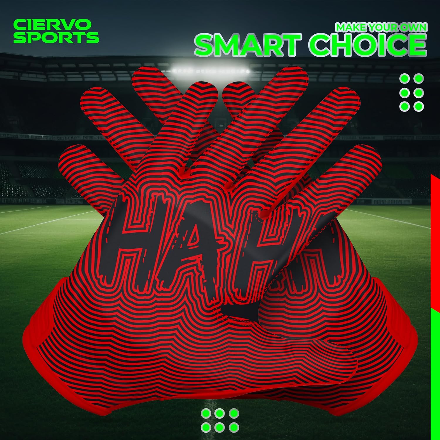 Thumbnail 5 de CIERVO SPORTS Youth Football Gloves, Silicone Palm