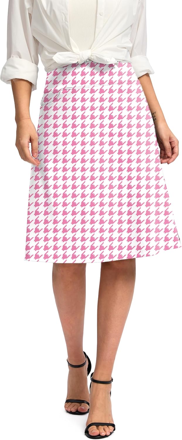 Thumbnail 1 de Viodia 25" Knee-Length Skorts Skirts for Women with Zipper Pockets (Stretchy Modest A-line Midi)