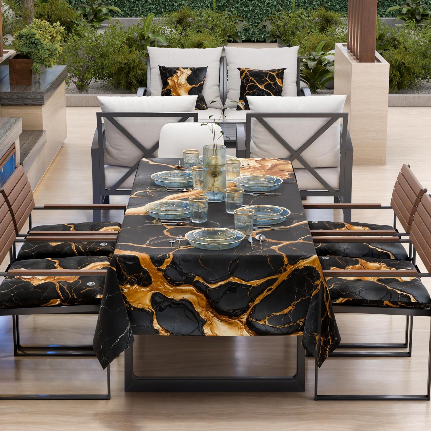 Detalle 1 de PETTI Artigiani Italiani Marblelized – obrus Onyxlite 140 × 240 cm, efekt marmuru