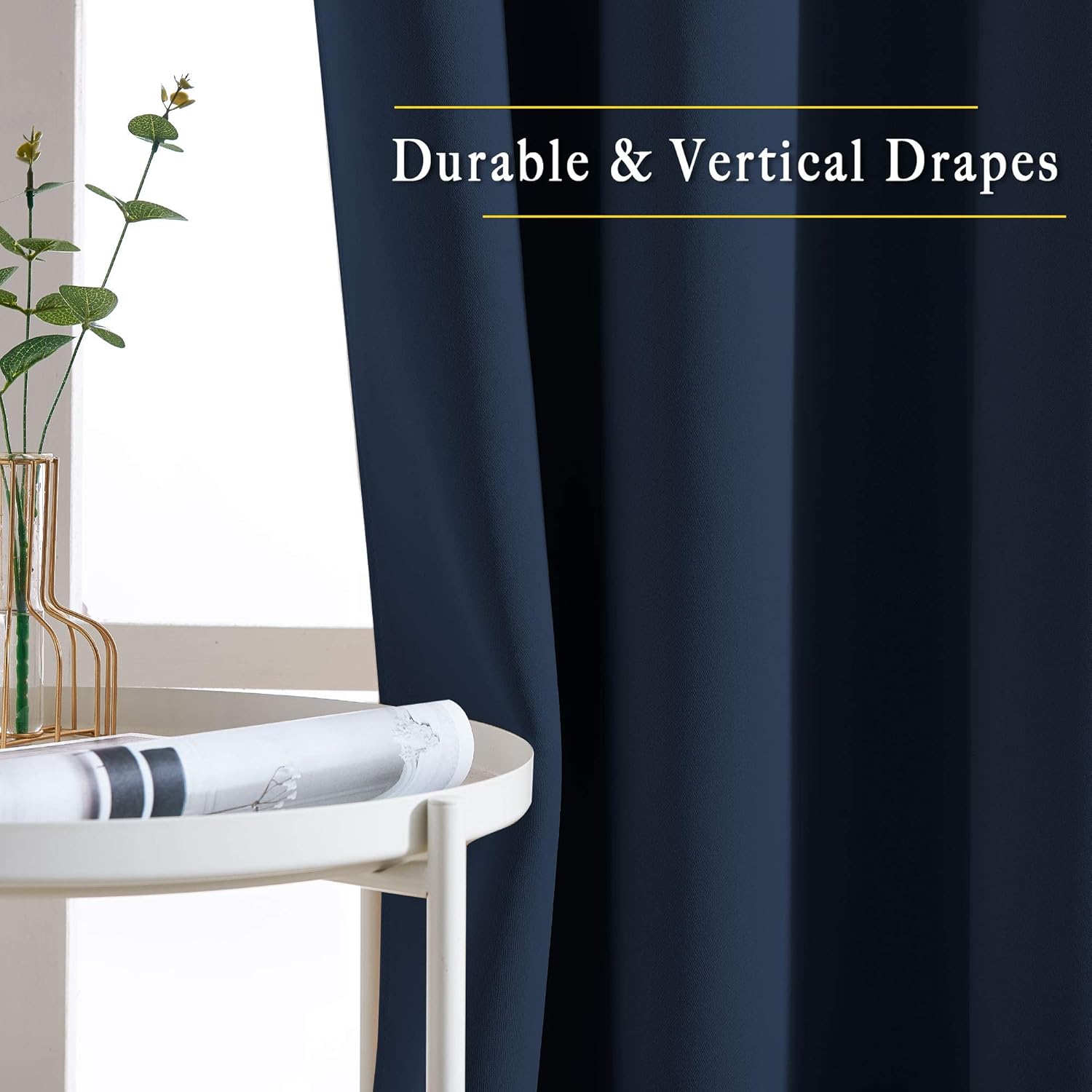 Thumbnail 4 de NICETOWN Blackout Curtain Panels 72" (Navy) — Thermal Insulated Grommet Drapes, 1 Pair