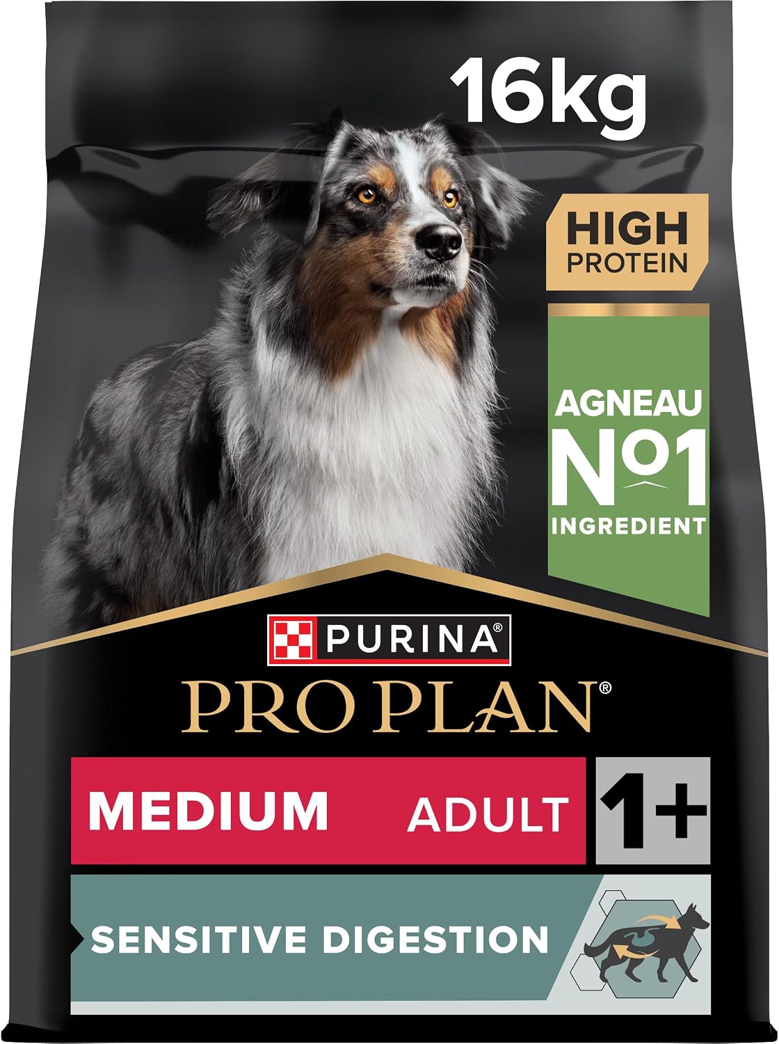 Imagen de Purina Pro Plan Sensitive Digestion — Croquettes pour chien adulte taille moyenne, agneau, 3 kg en OfertitasTOP