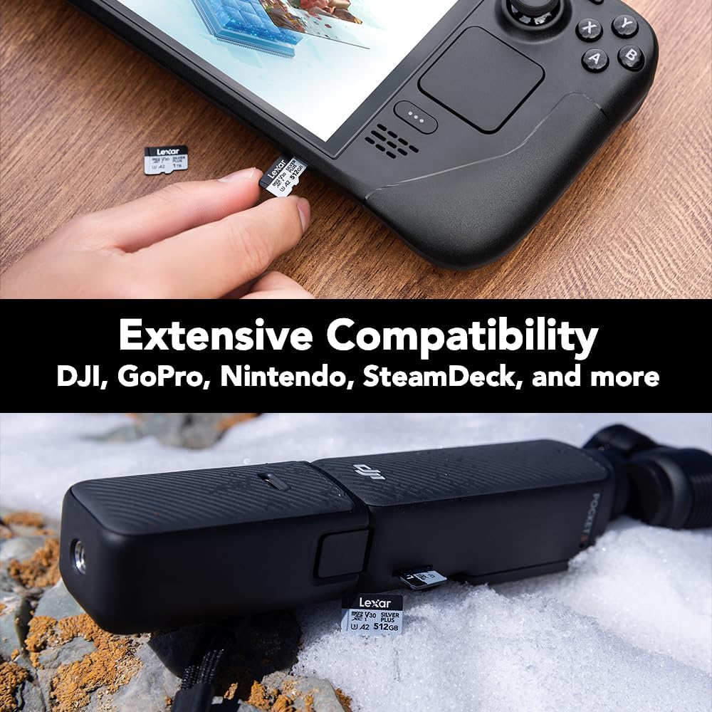 Thumbnail 4 de Lexar 512GB Professional Silver Plus microSDXC (UHS-I) — U3/V30 4K 60fps, up to 205/150 MB/s