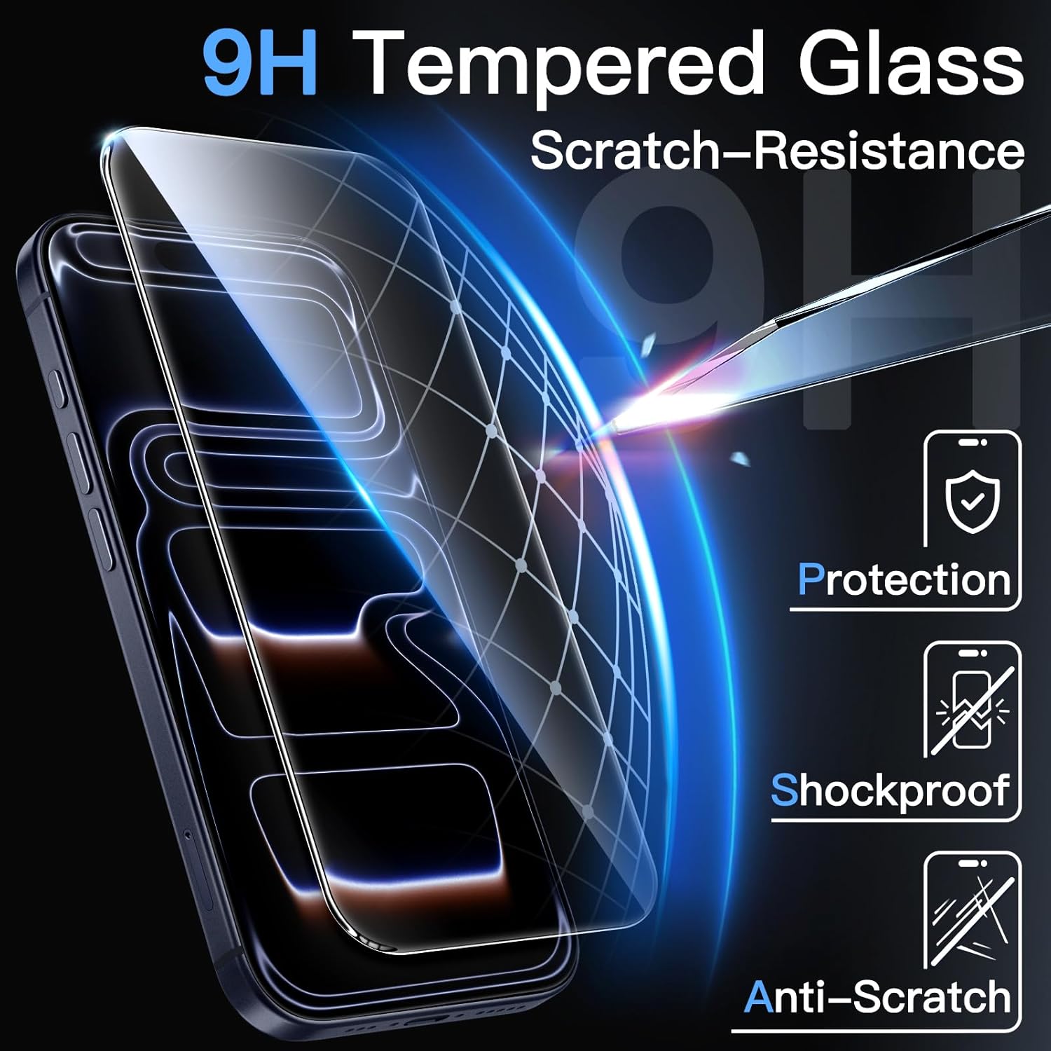 Thumbnail 4 de JETech iPhone 17 Pro 6.3-inch screen protector 3-pack