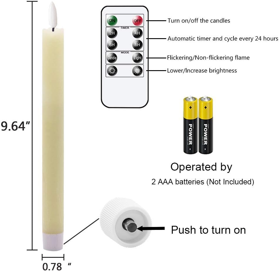Thumbnail 5 de Eldnacele LED Taper Candles with Timer ⛪