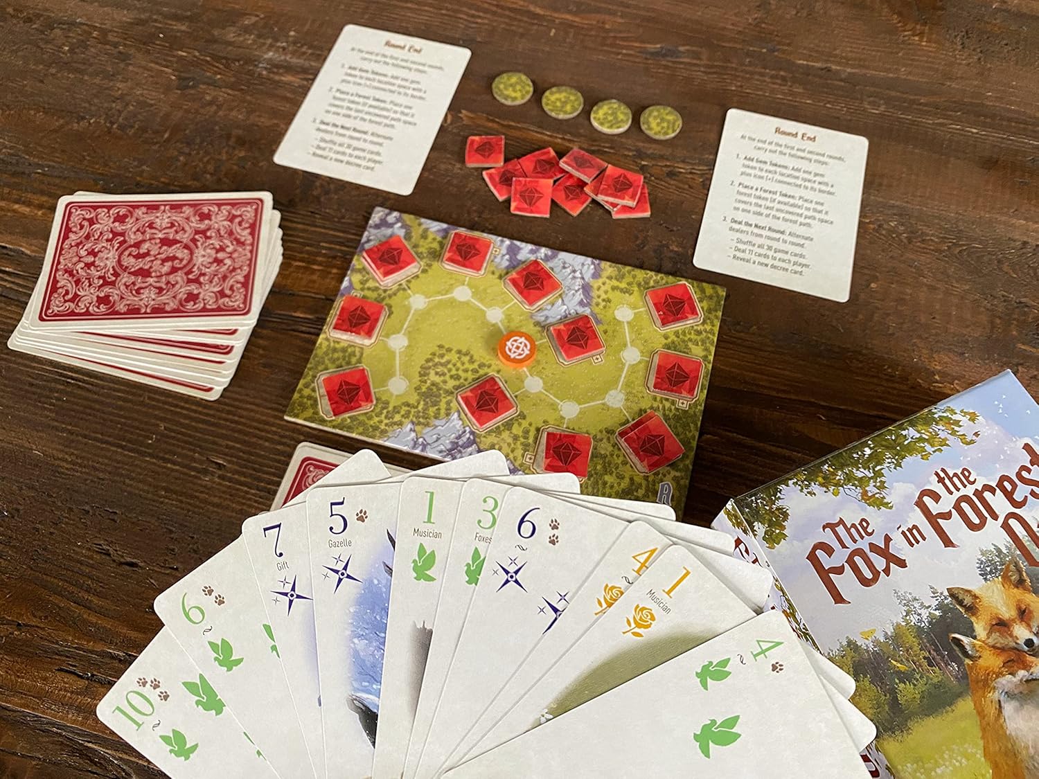 Detalle de Renegade Game Studios Fox in the Forest Duet – Cooperative 2‑Player Card Game