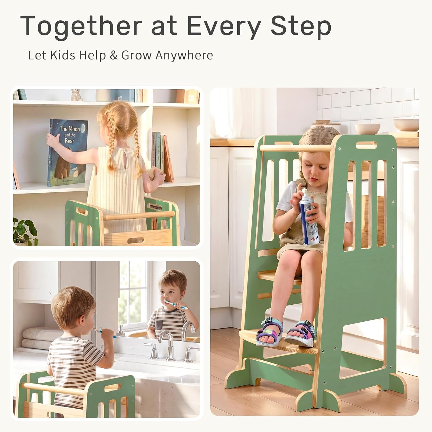 Thumbnail 6 de WINGYZ Toddler Tower in Natural Wood