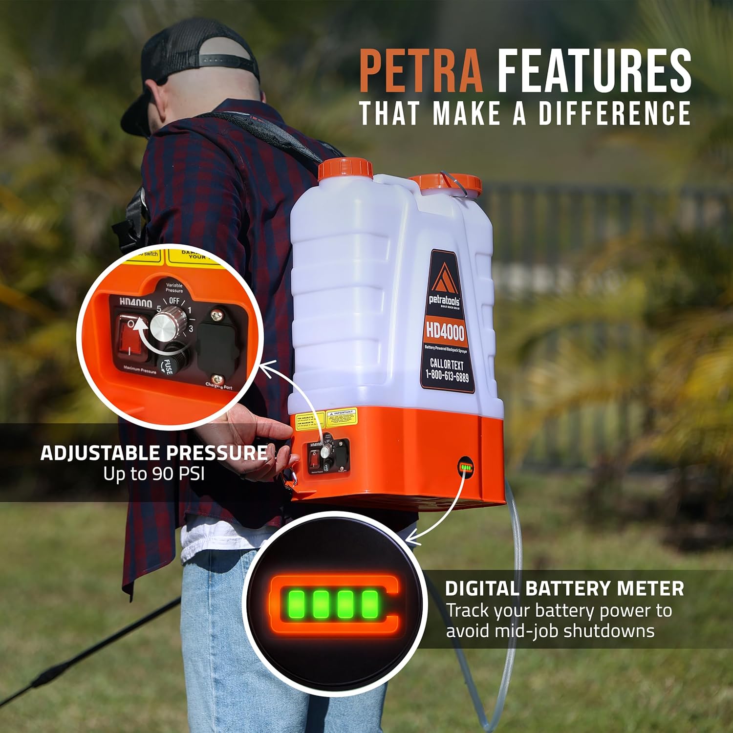 Thumbnail 5 de PetraTools Electric Backpack Sprayer 6-Hour Runtime