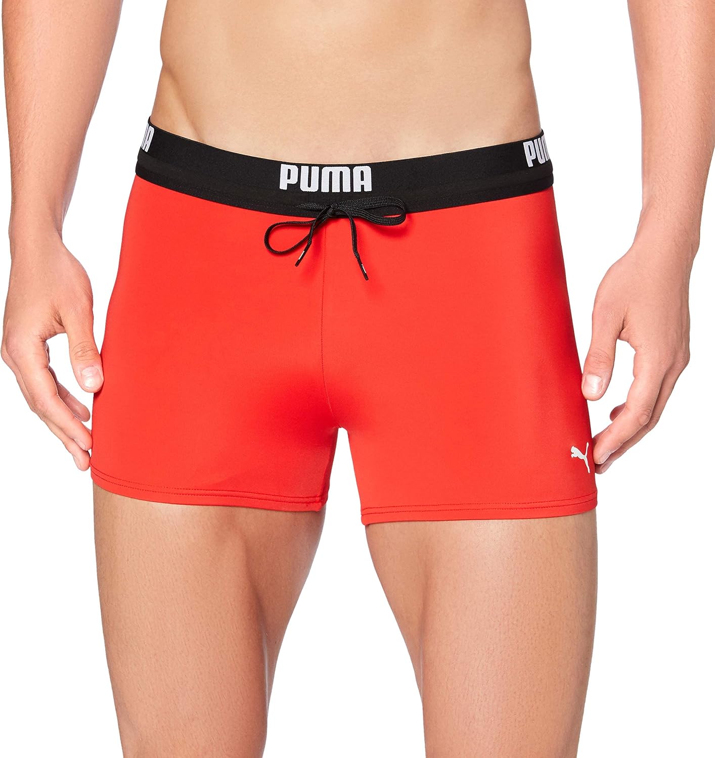 Detalle de PUMA Logo Maillot de Bain Homme — Trunks en tissu recyclé, durabilité et confort