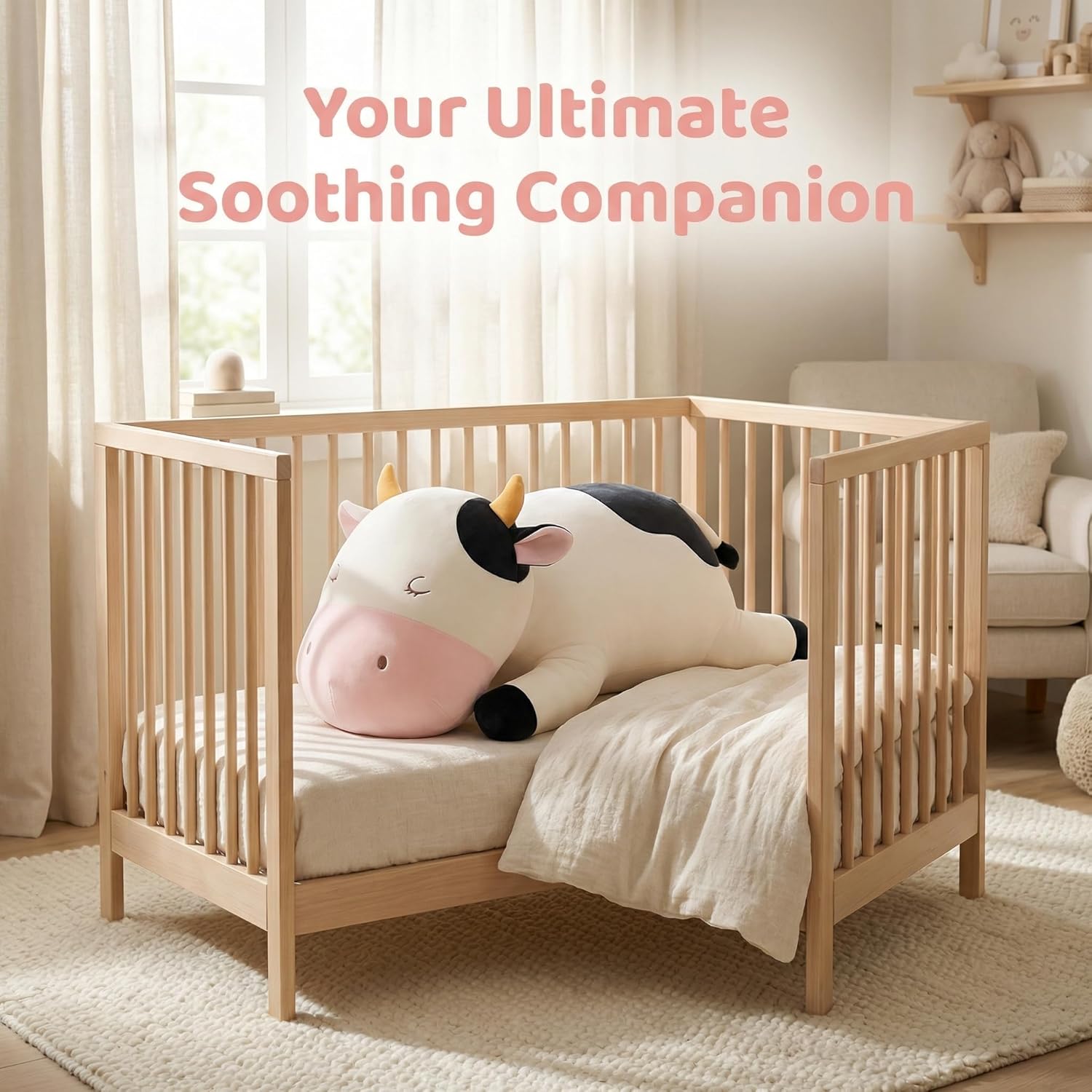 Thumbnail 3 de GAGAKU Peluche di mucca da latte pesante 66 cm: coccole, comfort e versatilità