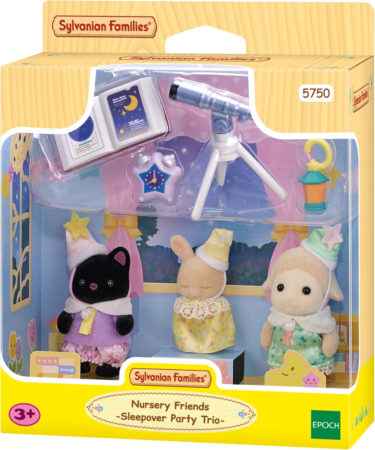 Detalle de Sylvanian Families 5750 Amici dell’Asilo – Trio Pigiama Party