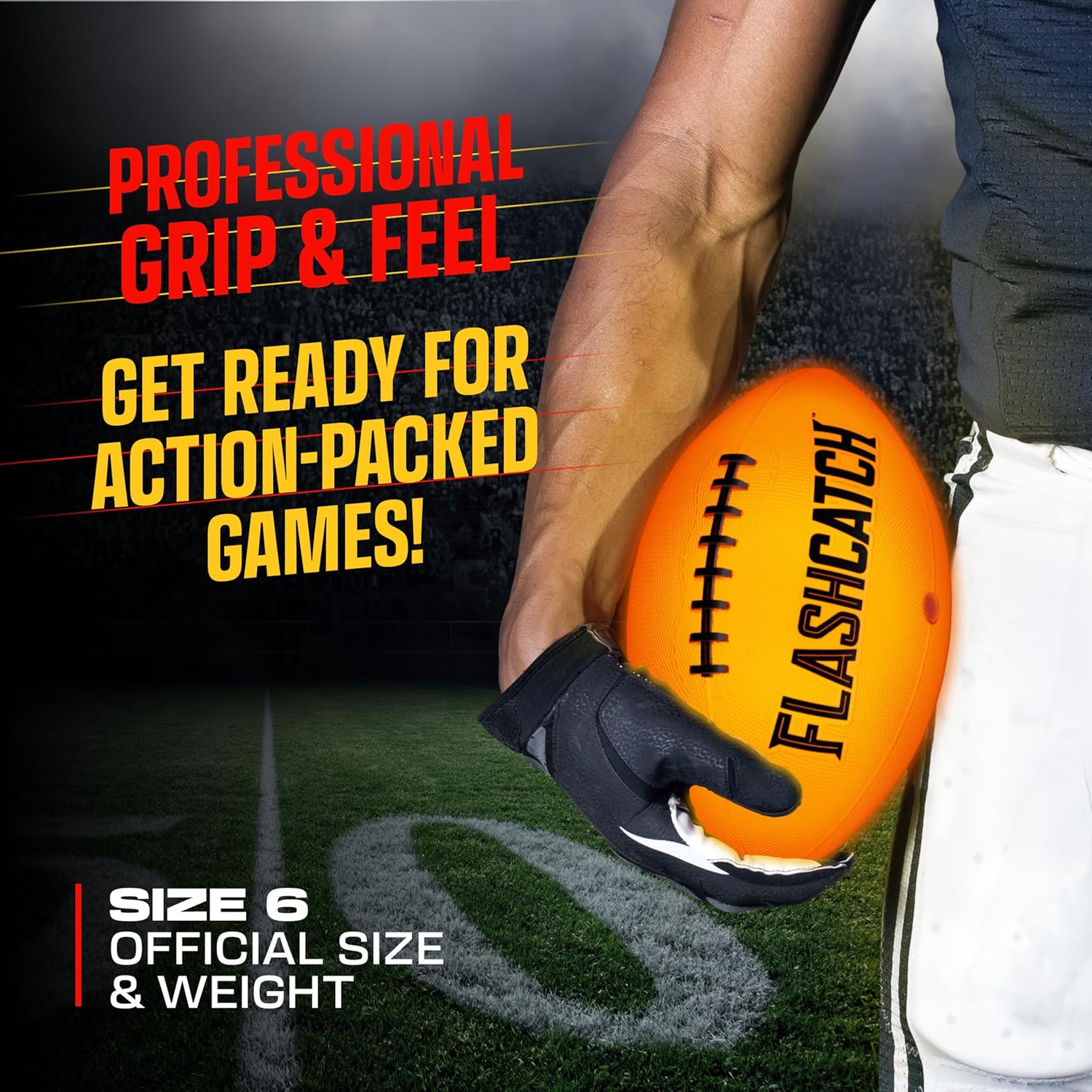 Thumbnail 2 de Light Up Football (Glow in the Dark) — Size 6 FlashCatch LED Ball for Boys Ages 8–15+