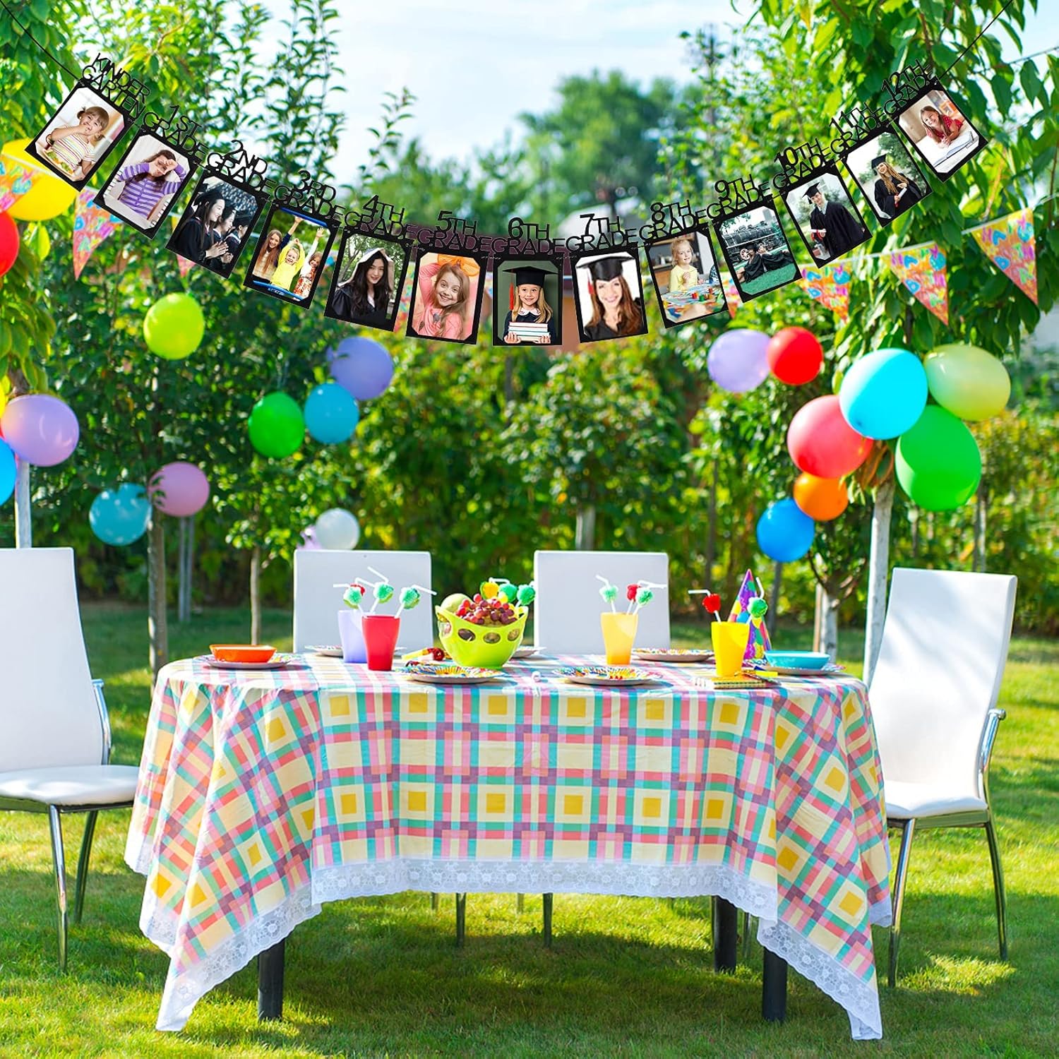Thumbnail 5 de ButyHome Graduation Photo Banner (Kindergarten to 12th Grade) Party Decoration Kit
