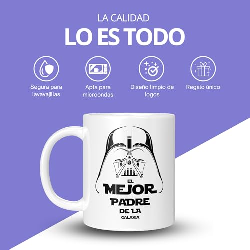 Thumbnail 5 de LA CASA DE LAS TAZAS® Regalos para Papa – Taza Papa original y divertida (Blanco, 330 ml)