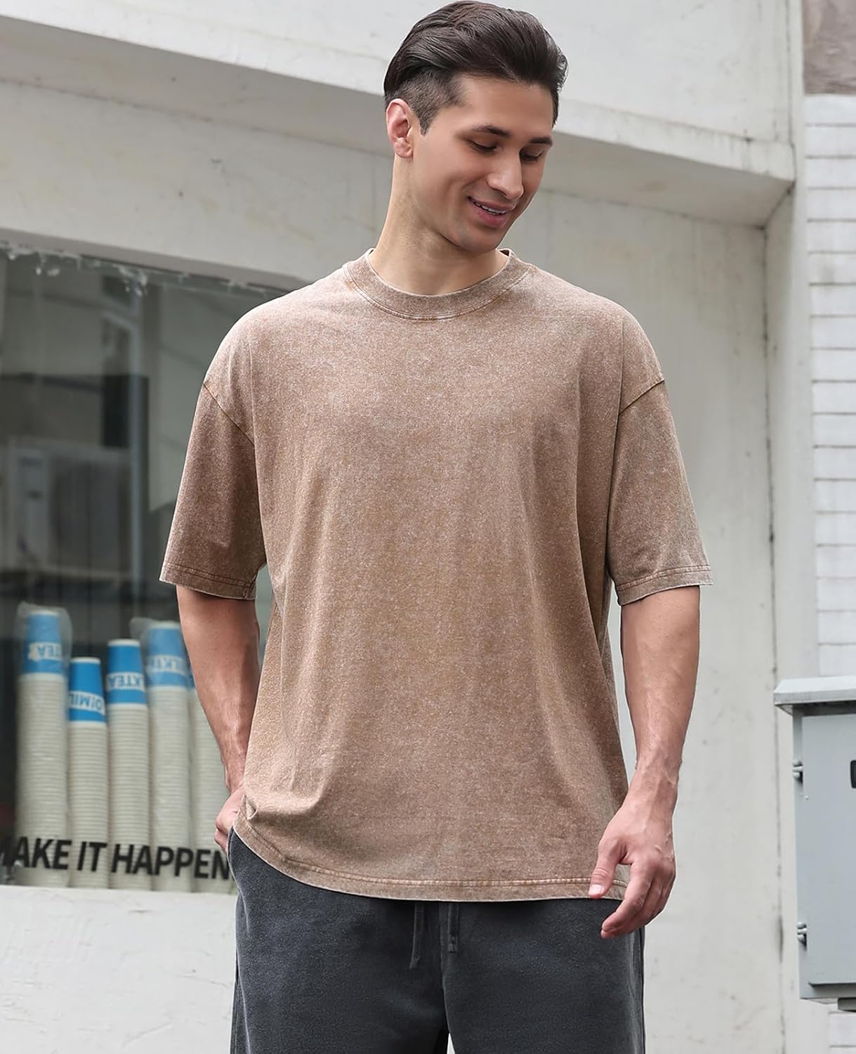 Detalle 2 de KEEPSHOWING oversized acid wash tee