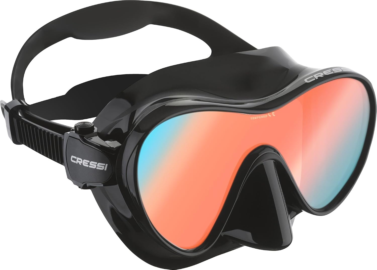 Thumbnail 1 de Cressi F1 Frameless Diving Mask – Anti-Fog Tempered Glass, Soft Silicone, Adjustable Buckles
