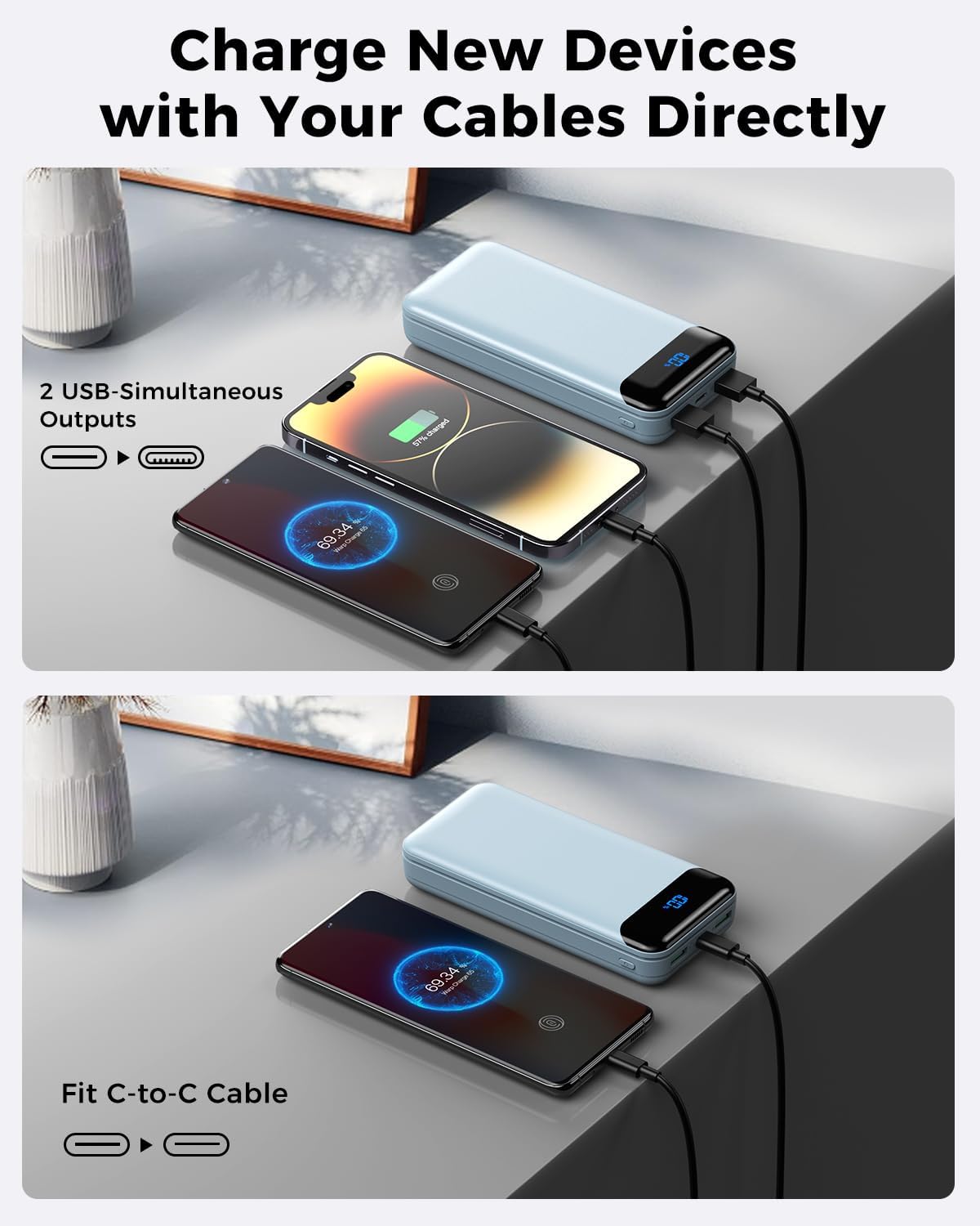 Thumbnail 3 de Power Bank 27000mAh Portable Charger with 22.5W Fast Charging