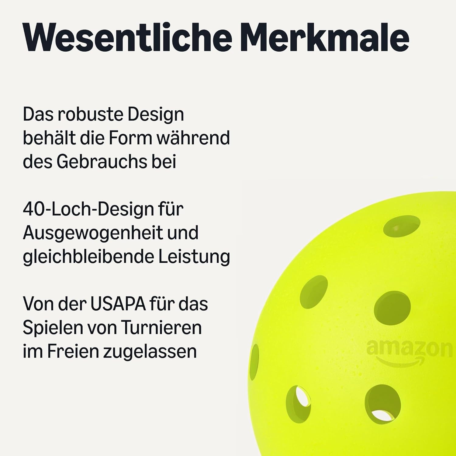Thumbnail 1 de Amazon Basics Pickleball 7,4 cm Gelb 🏓