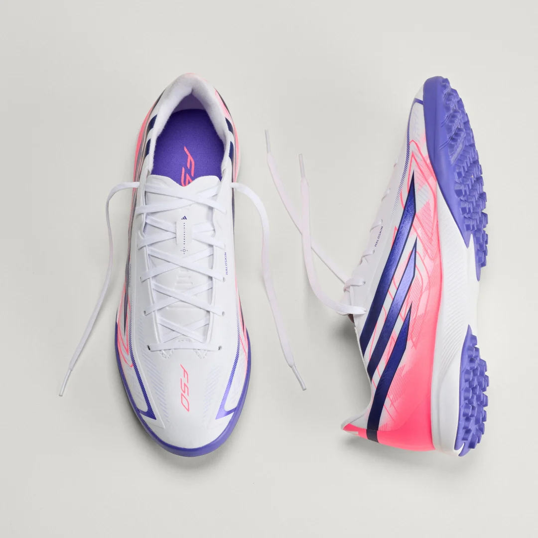 Detalle 2 de Adidas Bota de fútbol F50 Hyperfast League moqueta - Blanco