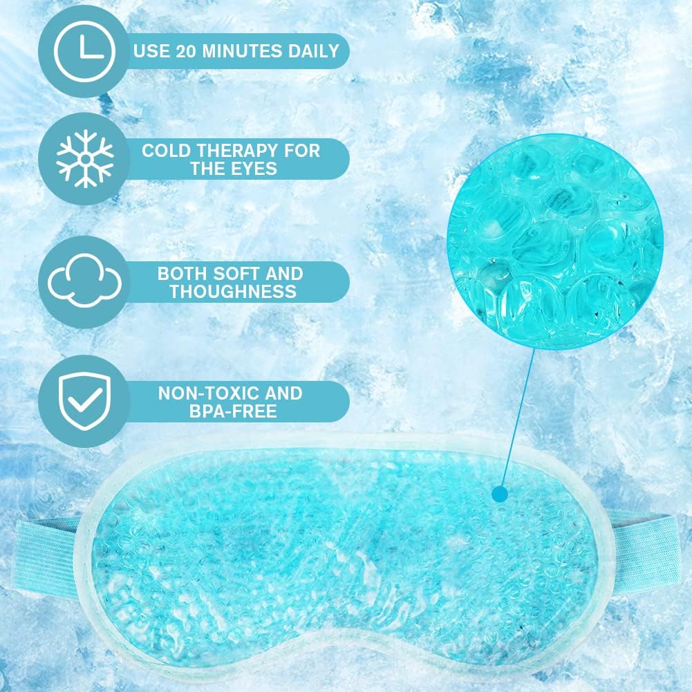 Detalle de ACWOO Maschera per Occhi – Trattamento freddo/caldo riutilizzabile con design a doppia facciata