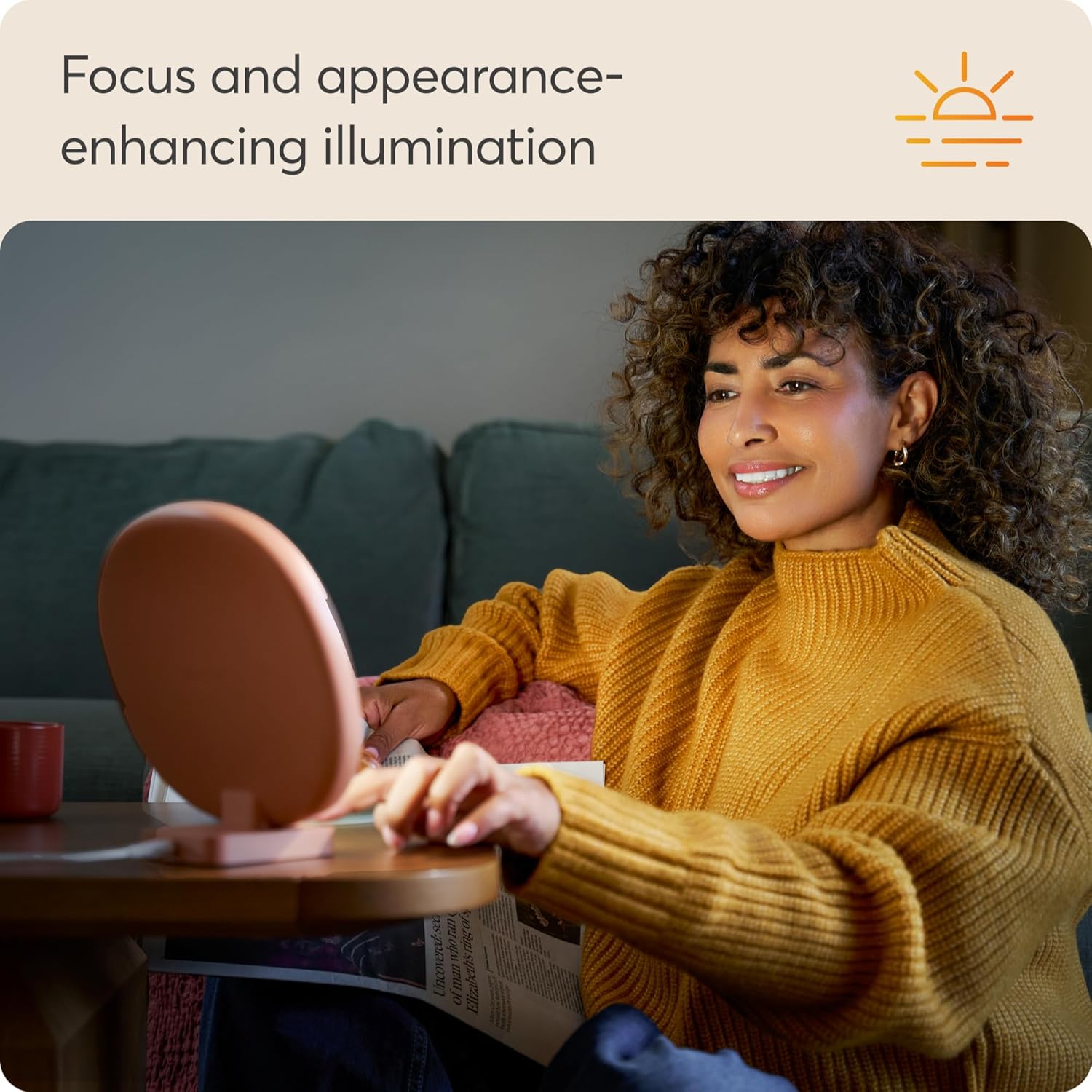 Detalle de Lumie Dash: Compact Bright Light Therapy Lamp for Mood, Energy & Visual Comfort