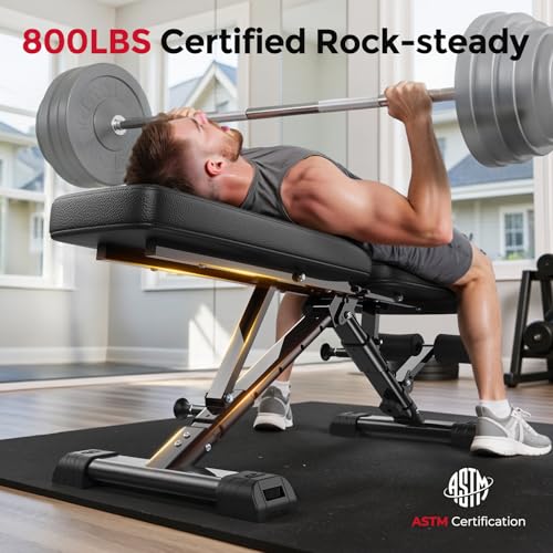 Detalle de FLYBIRD WB5 Weight Bench — 800LBS ASTM-Certified Adjustable Bench for Home Gym