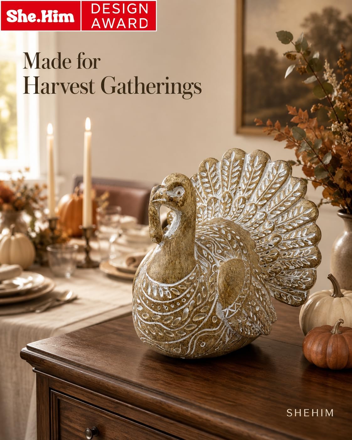 Detalle 1 de SHEHIM Resin Turkey Figurine