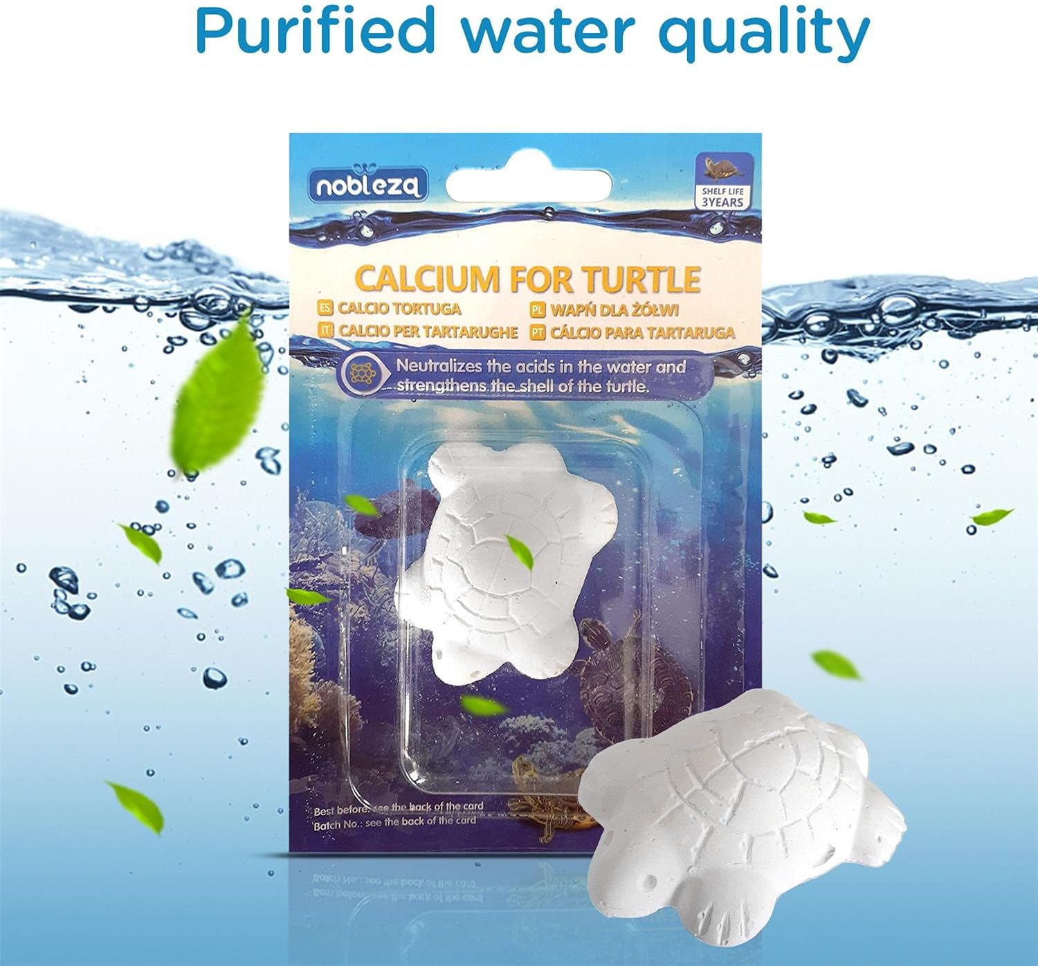 Detalle de Nobleza Calcio per Tartarughe Acquatiche, 12 Pack di integratori naturali (per guscio e ossa)