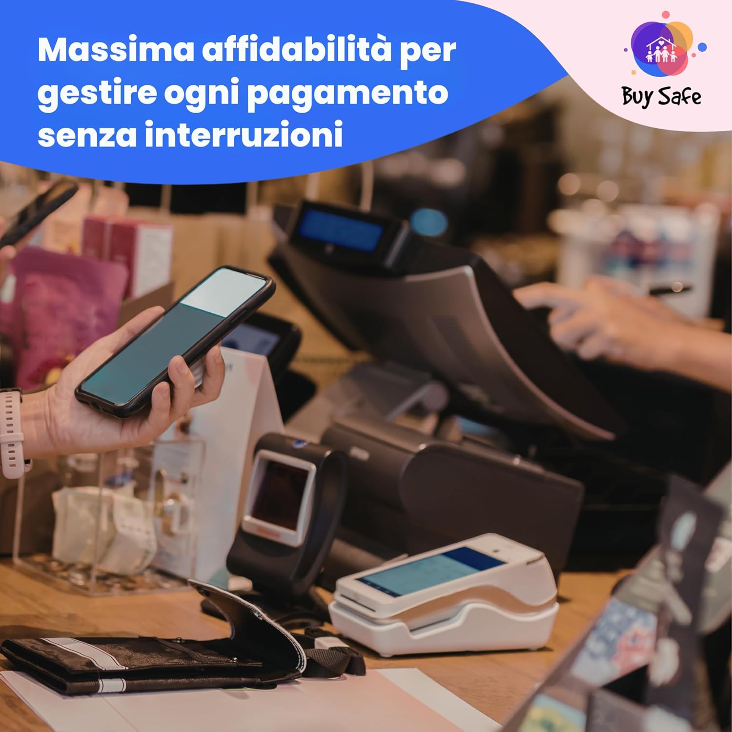 Thumbnail 3 de BUY SAFE 20 rotoli POS universali in carta termica 57 mm x 20 metri, BPA free (made in Italy)