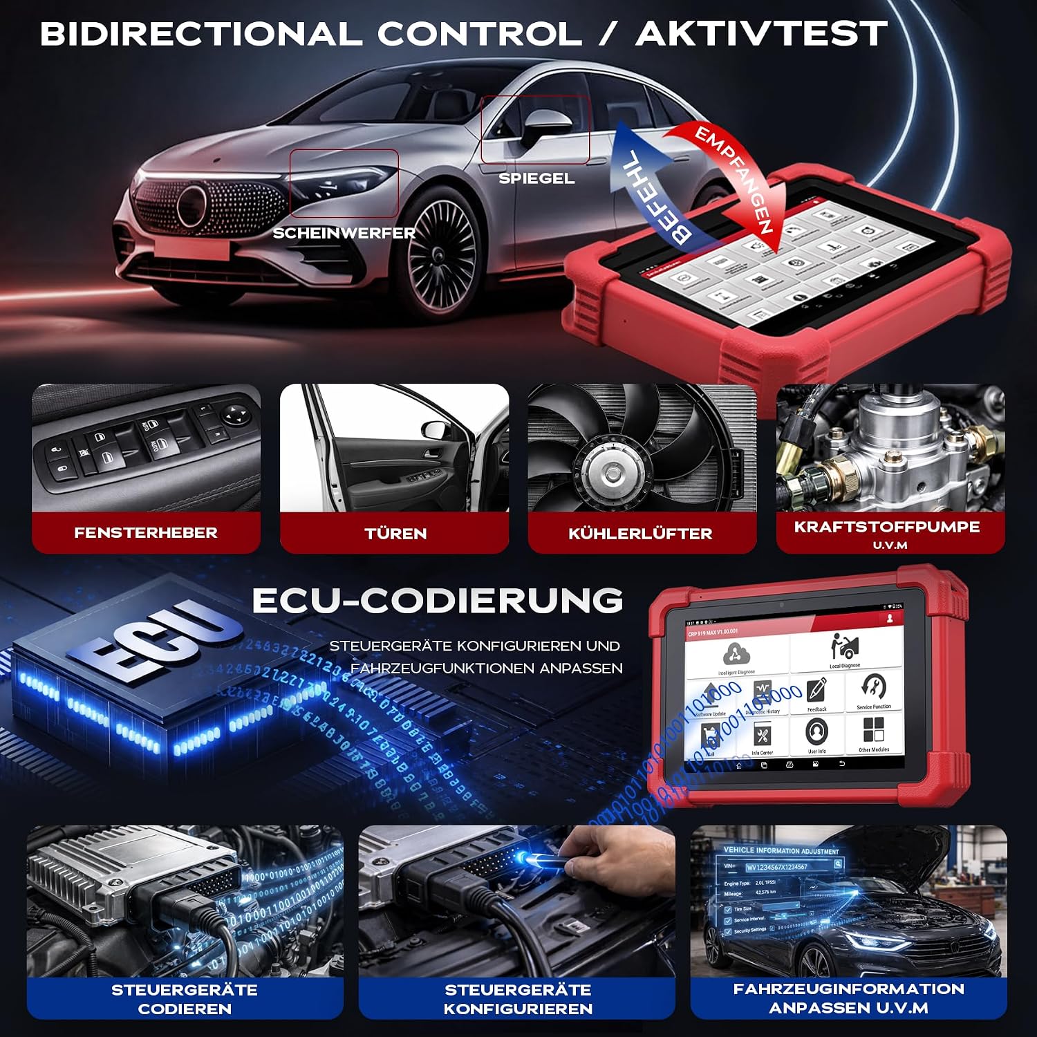 Thumbnail 2 de LAUNCH CRP 919 OBD2 Diagnosegerät 31 Funktionen
