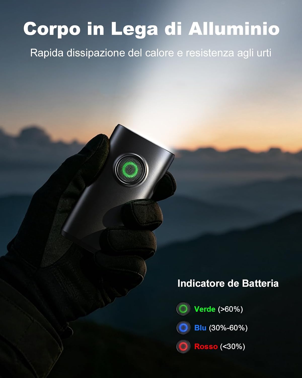 Detalle de Babacom 1200LM Luci Bicicletta LED Alluminio con Spot+Flood e 5+6 Modalità