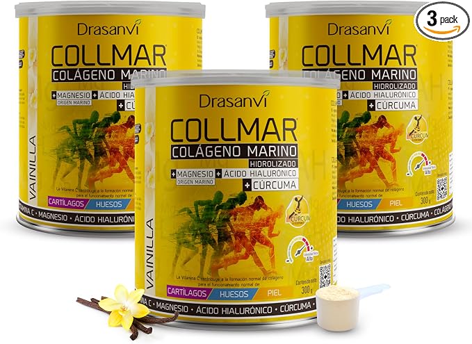 Detalle de Amazon Pack Collmar Magnesio, Cúrcuma y Vainilla 300g x3 🍃