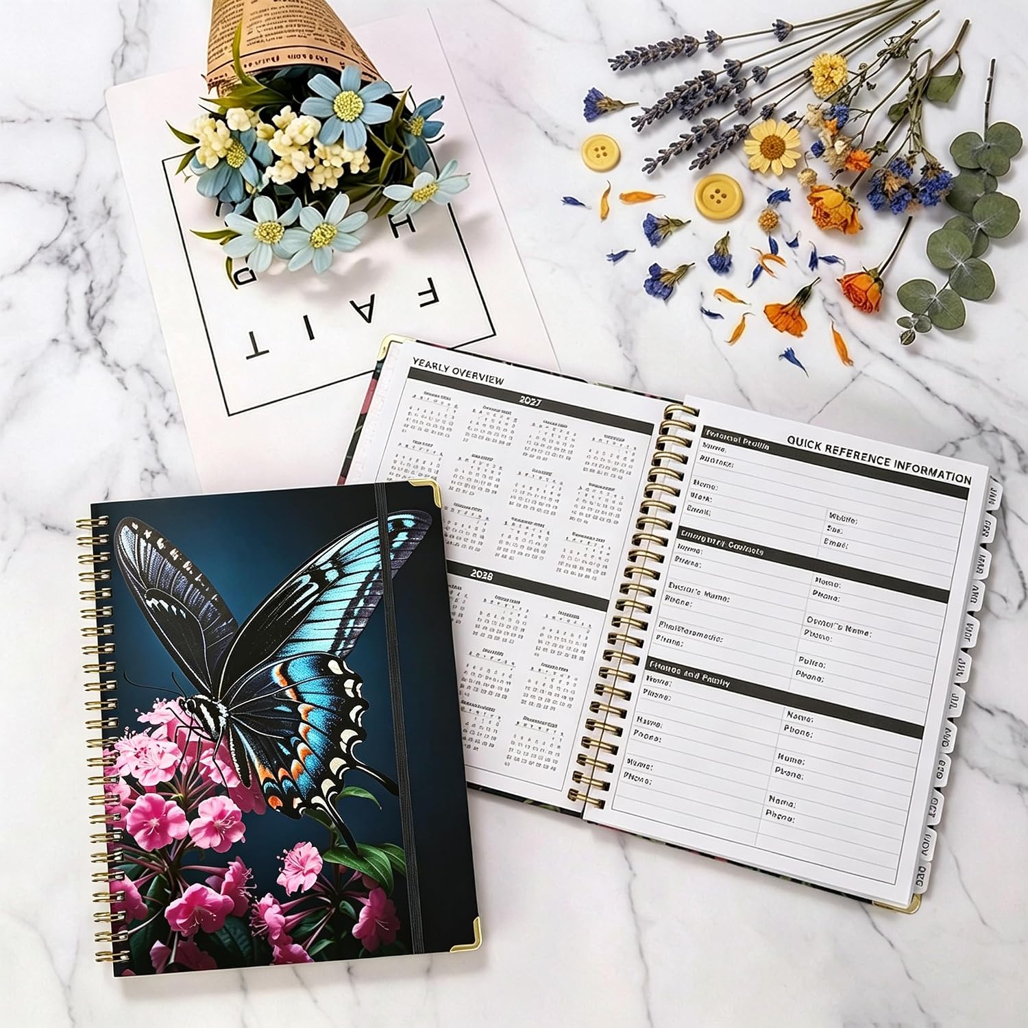 Thumbnail 6 de SOVYEN 2027 A5 Planner with Monthly Tabs, Weekly Layouts and Spiral Binding