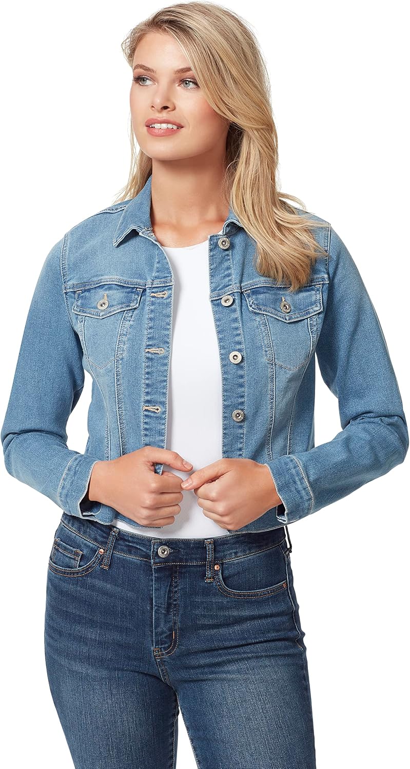 Detalle de Jessica Simpson Pixie cropped jean jacket