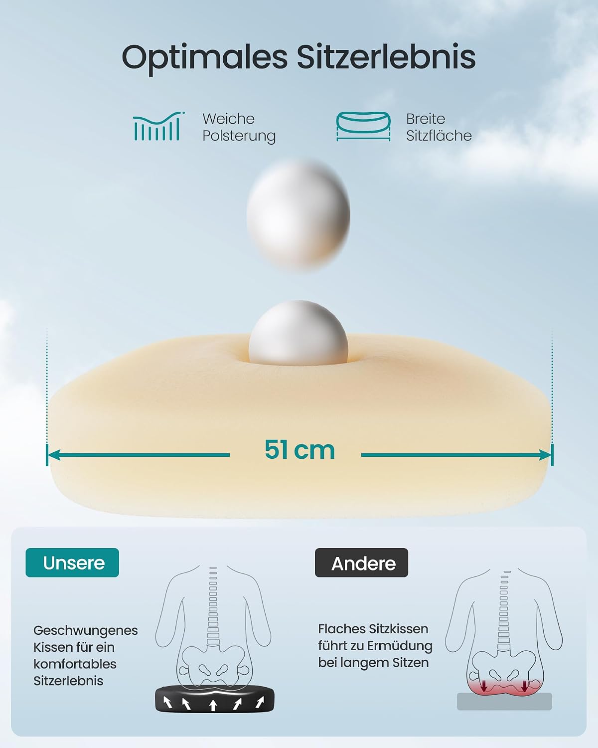 Detalle de SONGMICS Bürostuhl ergonomisch OBN042BH02 – Netzrücken, Lendenstütze, Wippfunktion, klappbare Armlehnen