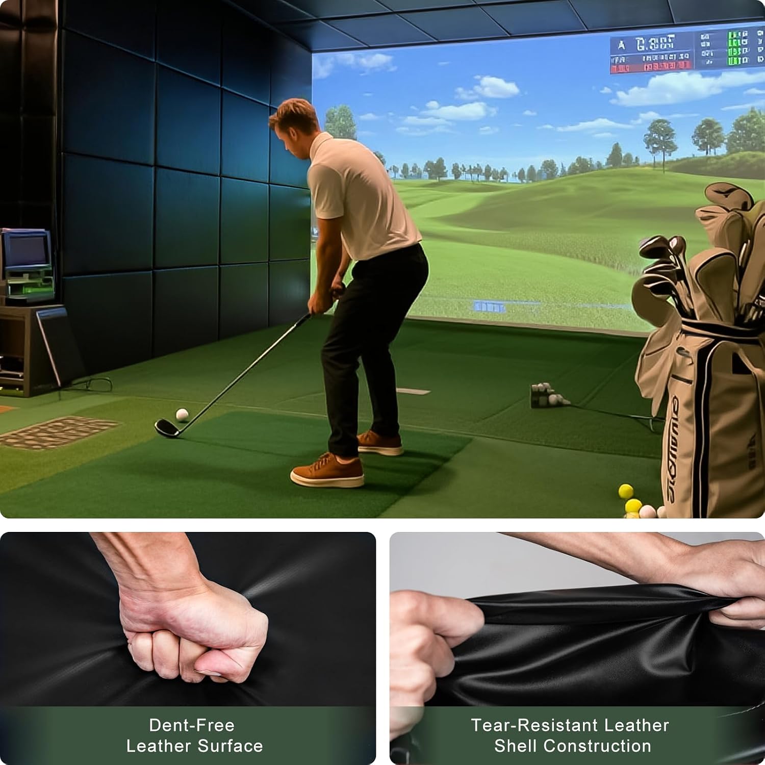 Detalle 2 de JOMOQ 12-Pack Golf Wall Padding Panels (20" x 20" x 2") for Indoor Wall Protection
